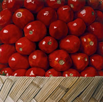 Jitomates, 2007, oil on canvas 47.2 x 47.2 in