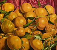 Mandarinas, 2012, óleo/lino 140 cm X 160 cm