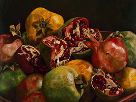 Granadas de Chabela, 2007, óleo/lino 112 x 150 cm