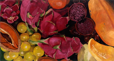 Frutas, 2009, óleo/lino, 122 cm X 244 cm