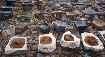 Arte popular mexicano, 2015, óleo/lino, 99 cm X 154 cm