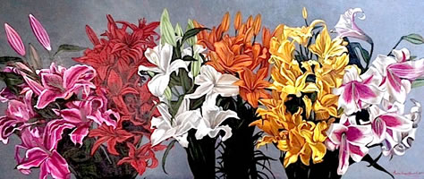 Arte popular mexicano, 2015, óleo/lino, 99 cm X 154 cm
