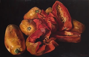Arte popular mexicano, 2015, óleo/lino, 99 cm X 154 cm