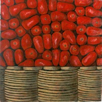 Jitomates guajes,1999, oil on canvas