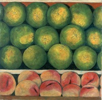 Naranjas verdes y duraznos, 1999, oil on canvas