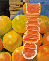 Toronjas, una partida, 2004, oil on canvas, 47.2 x 38.2 in