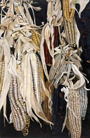 Mazorcas verticales, una roja, 2004, oil on canvas 67.3 x 44.1 in
