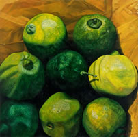 Limas, 2004, oil on canvas 35.4 x 35.4 in