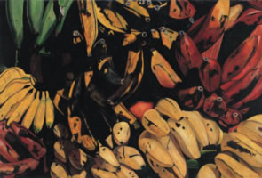 Plátanos varios 1, 2005, óleo/lino 97 x 145 cm