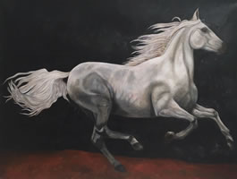 Díptico, Agaves, 2013, óleo/lino, 90 cm X 135 cm