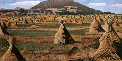 Gavillas, 2009, óleo/lino, 150 cm X 300 cm