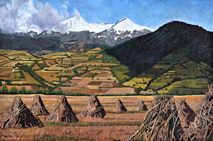 El Valle del Nevado de Toluca, 2010, óleo/lino, 125 cm X 250 cm