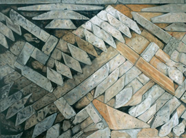 Mitla, 2001, óleo sobre lino 114 x 154 cms