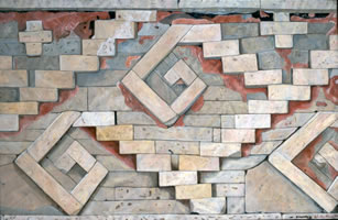 Mitla I, 2002, oil on canvas 33.5 x 51.2 in